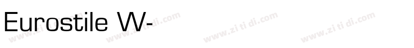 Eurostile W字体转换